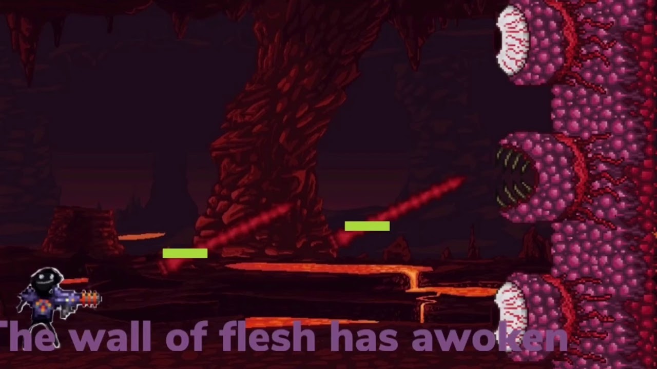 Lil man vs Wall of flesh (terraria) YouTube
