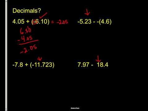 Come aggiungere numeri razionali sottrarre in forma decimale