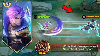 NOLAN NEW TRUE DAMAGE BUILD IS BROKEN! 😱 ONE SHOT EVERYTHING (NEW SECRET BUILD!) - Mobile Legends