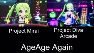 Project Mirai AgeAge Again PV Comparison 3DS Arcade