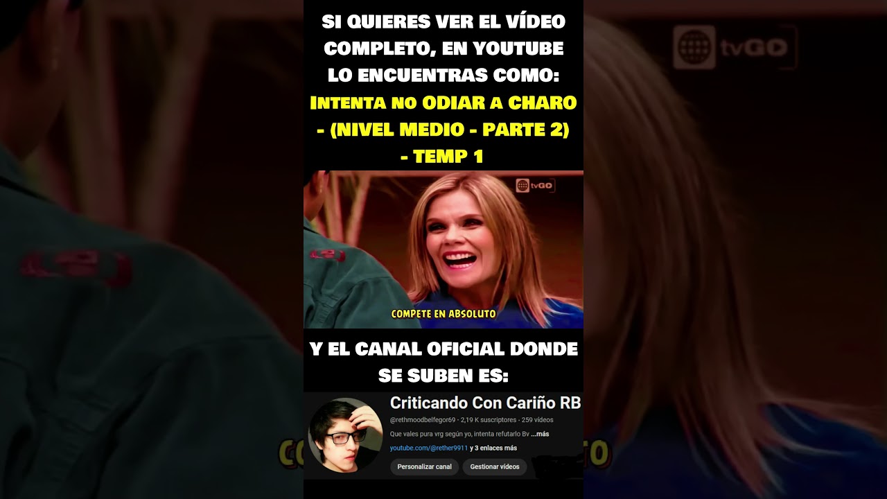 PUESTO N° 17 INTENTA NO ODIAR A CHARO 