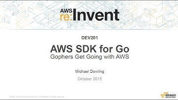 AWS re:Invent 2015 | (DEV201) AWS SDK For Go: Gophers Get Going with AWS