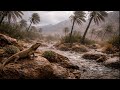 STATIC SCREEN | Desert Rain Soundscape – Gentle Wind for Deep Sleep, Focus &amp; Relaxation - 8 Hours