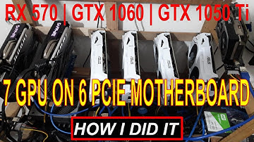 Mining with 7 Graphic cards on asrock h81- 6pcie only/RX 570/GTX 1060 & GTX 1050ti