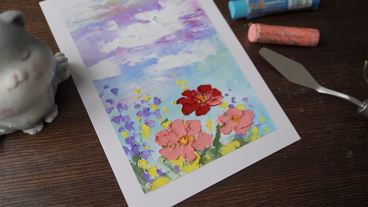 Kids Art Project: Create a Floral Landscape With Oil Pastels, Em Winn