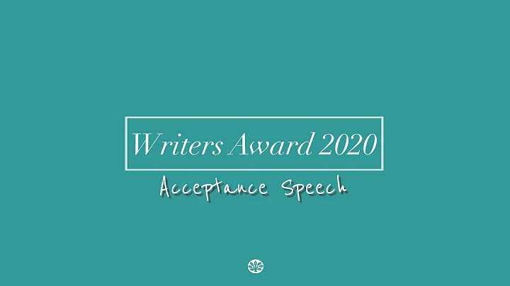 Deborah Rogers Foundation Award 2020 Acceptance Sp...
