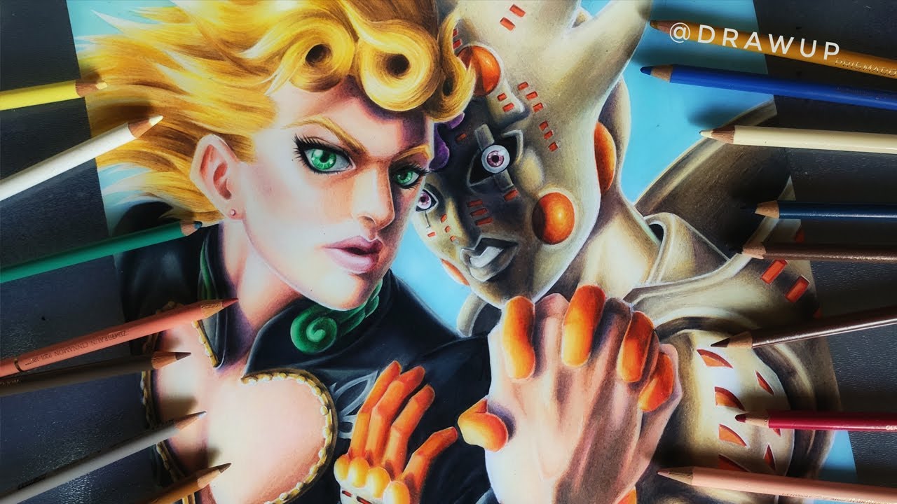 cómo dibujar a Giorno Giovanna & Golden Experience Requiem - YouTube