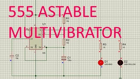 Astable 555 timer proteus
