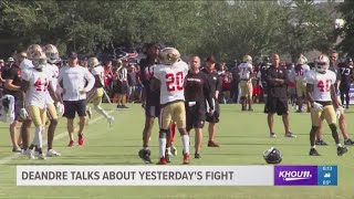 DeAndre Hopkins on Wednesday's fight in practice