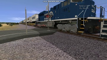 BNSF Intermodal with Executive SD70MAC Leader (Trainz)