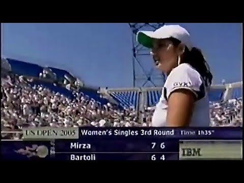 Sania Mirza vs Marion Bartoli 2005 US Open R3 Highlights