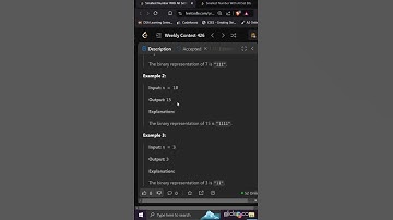 Q1. Smallest Number With All Set Bits | Leetcode Weekly-426 | Editorial #contest #leetcode #coding
