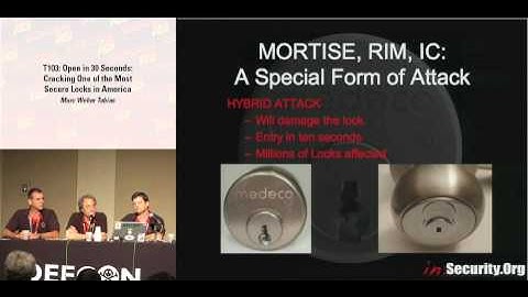 DEFCON 16: Open in 30 Seconds: Cracking One of the Most Secure Locks in America