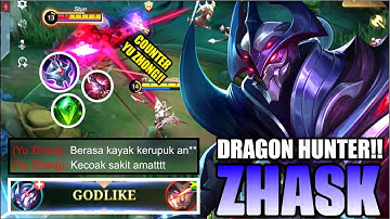ONE SHOT BUILD TO COUNTER YU ZHONG!! ZHASK BEST BUILD ITEM TERSAKIT 2022 TOP GLOBAL GAMEPLAY - MLBB