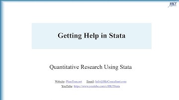 How to Get Help in Stata