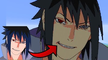 MINECRAFT TIMELAPSE PIXEL ART SASUKE ON MINECRAFT