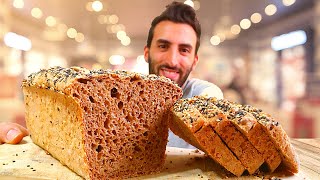 Fluffy bread with whole wheat flour and seeds (best homemade whole wheat bread) Whole wheat bread