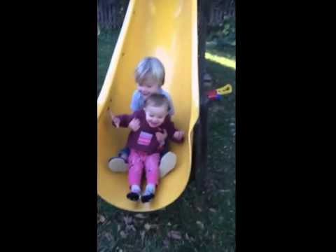 Jack And Cate Down The Slide
