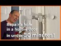 Repair a hole in a hollow door under 30 minutes!