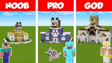 Minecraft NOOB vs PRO vs GOD: PET SHOP BUILD CHALLENGE in Minecraft / Animation