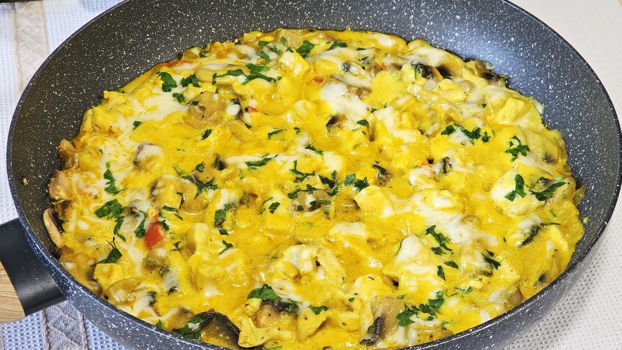 El pollo con champiñones más rico que he probado | Receta Rápida y fácil