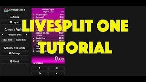 livesplit one tutorial