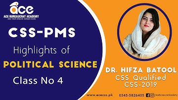 HIGHLIGHTS of  POLITICAL SCIENCE CLASS-4 | CSS-PMS | Ace Bureaucrat Academy