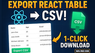 🧾 Agrega el botón Exportar a CSV en la tabla React en 5 minutos ⏱️