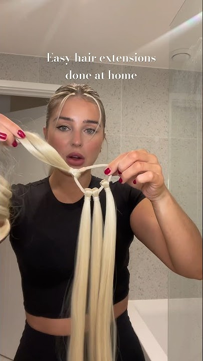  Quick and easy hair-tie extensions tutorial #clipinextensions # ...