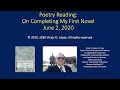 Poetry Reading: On Completing My First Novel