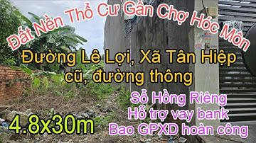 🎆 Chủ Kẹt Tiền Bán Gấp Nền Đất Thổ Cư Có Shr gần Đường Lê Lợi và Chợ Hóc Môn, Trường Học cấp 1,2,3
