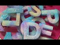 Epoxy resin letters for keychains. Geode epoxy letters