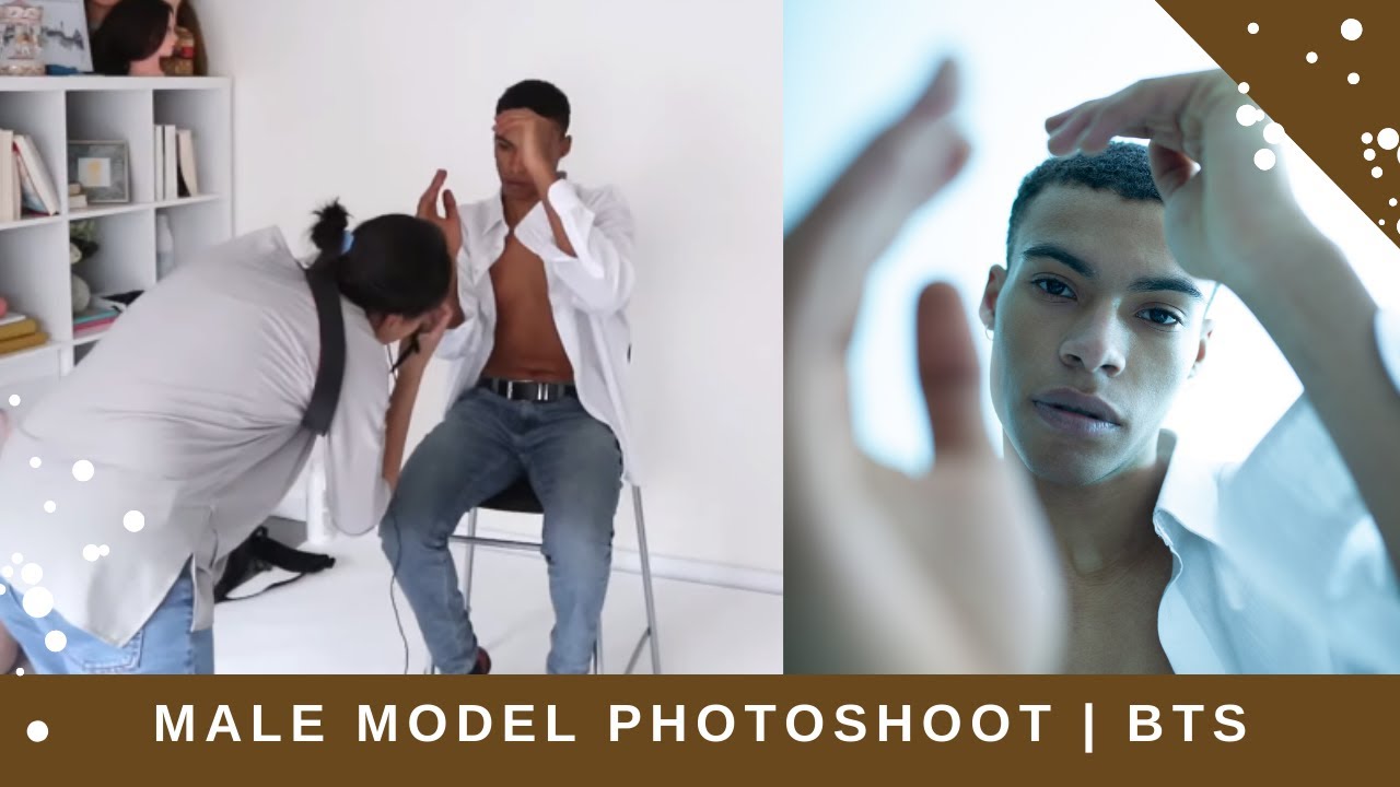 Behind The Scenes Of a PORTRAIT Photoshoot In The Studio MALE MODEL