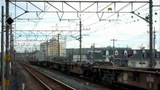 【JR貨】EF65-1127〔新〕[広島更新色！]牽引72ﾚ(鹿島貨物) 南流山駅 到着