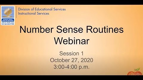 Number Sense Webinar - Estimation 180 & Ways to Make
