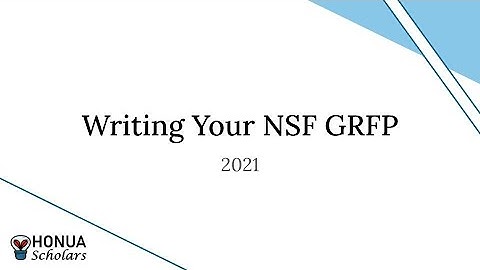 NSF GRFP Workshop