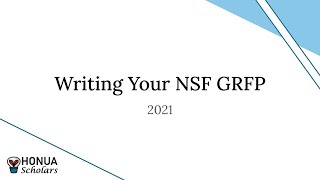 NSF GRFP Workshop