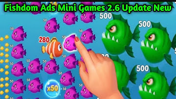 Fishdom Ads Mini Games 2.6 Update New | Hungry Fish | New update level Trailer video