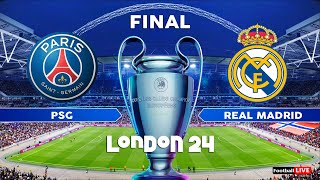 UEFA Champions League FINAL London 24 | PSG vs Real Madrid - Full Match | Mbappe vs Vinicius | PES