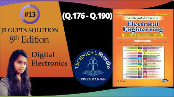 JB GUPTA Digital Electronics | Digital Electronics JB GUPTA | 8th edition (Q.176 - Q. 190) #13