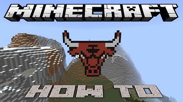 Minecraft ~8 Bit~ HOW TO : Chicago Bulls Logo ( Tutorial ) /W Killerkev