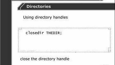 Perl Tutorials -Part 81- Working with directories