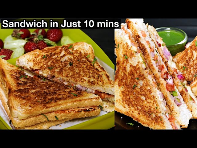 Spicy Onion Tomato Masala Sandwich Recipe