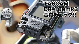 (レビュー)TASCAM DR-100mk3の音質チェック！