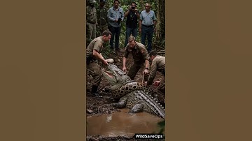 Rescue Team Saved Crocodile from Giant Snake 🐊🐍