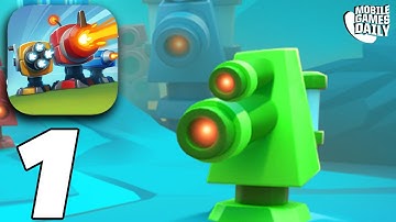 AUTO DEFENSE Gameplay Walkthrough Part 1 - World 1 (iOS, Android)