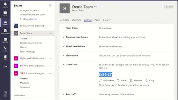 Staff - Teams: Generating a Join Code for a Team