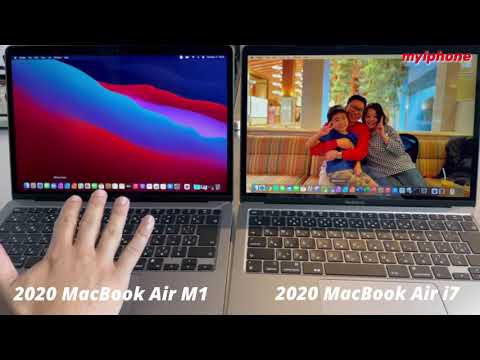 2020 MacBook Air M1 vs MacBook Air core i7: Affinity Photo Startup Benchmark