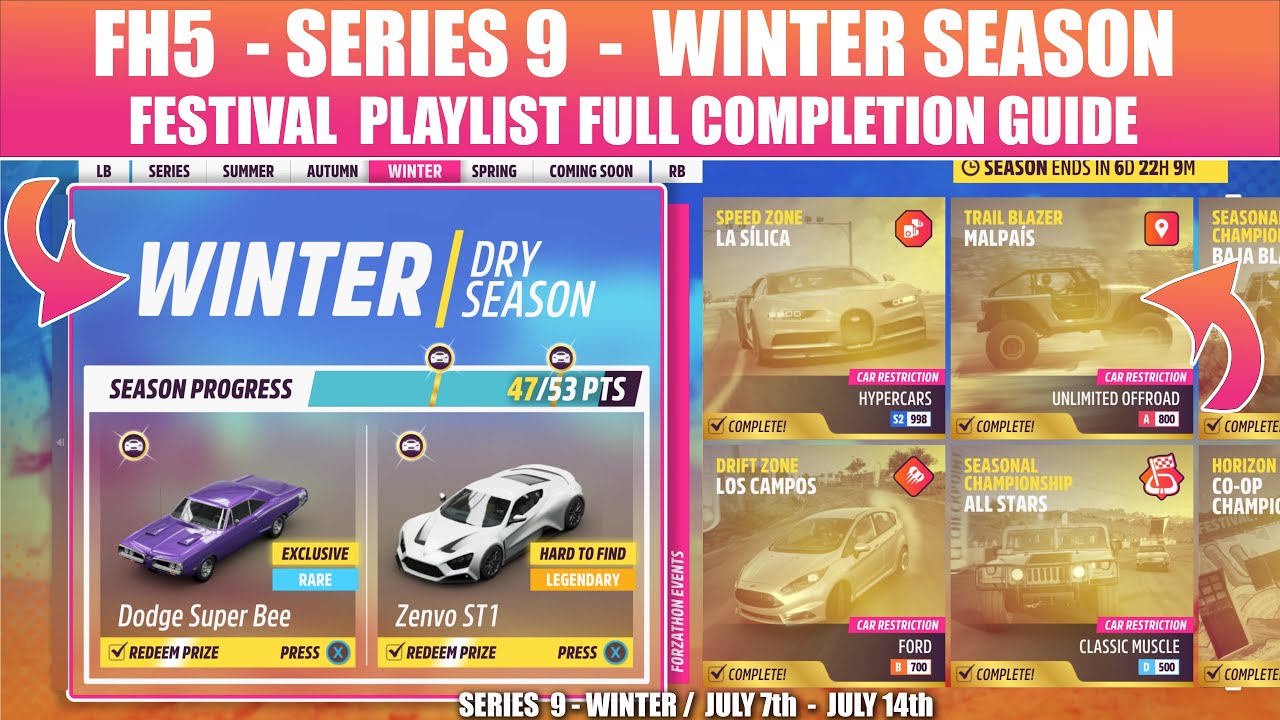 FH5 SERIES 9 WINTER FESTIVAL PLAYLIST HOW TO | FH5 LA SILICA SPEED ZONE S2 HYPERCARS 233.4 km/h