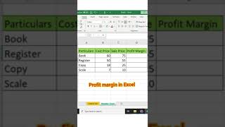 how to calculate profit margin percentage in excel in hindi | profit margin #shorts #creativedev